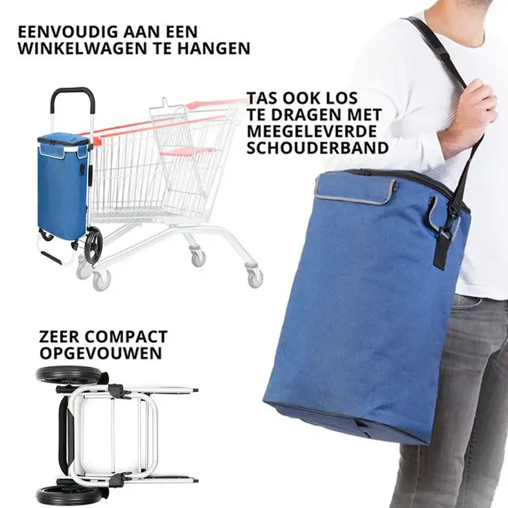 Allround Boodschappenwagen opvouwbaar 41 liter