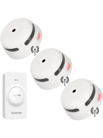 XS01-W Koppelbare rookmelder 3-pack + RC01