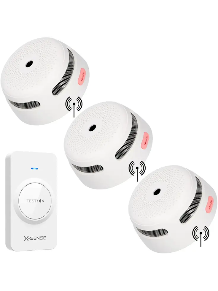 XS01-W Koppelbare rookmelder 3-pack + RC01