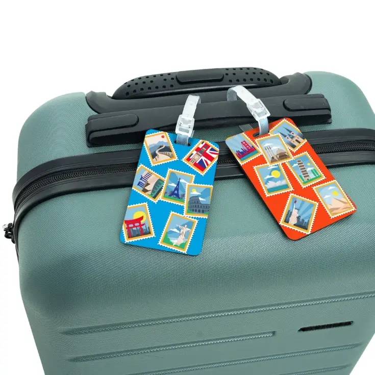 Bagagelabels met Privacy Flap - 2 Stuks