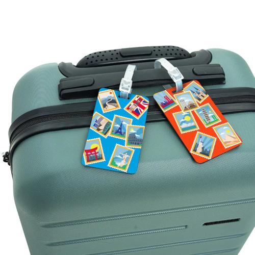 Bagagelabels met Privacy Flap - 2 Stuks