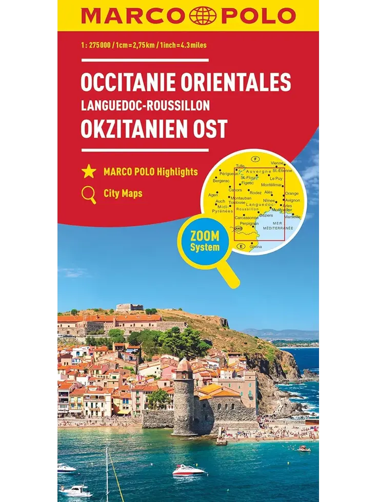 Wegenkaart Occitanië Oost