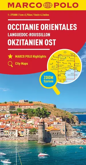 Wegenkaart Occitanië Oost