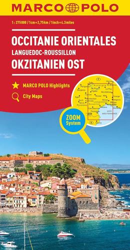 Wegenkaart Occitanië Oost