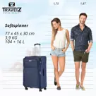 TravelZ Softspinner Grote koffer 77cm