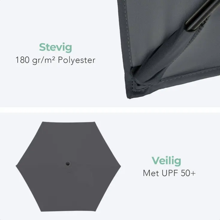 Parasol – 270 cm – Donkergrijs