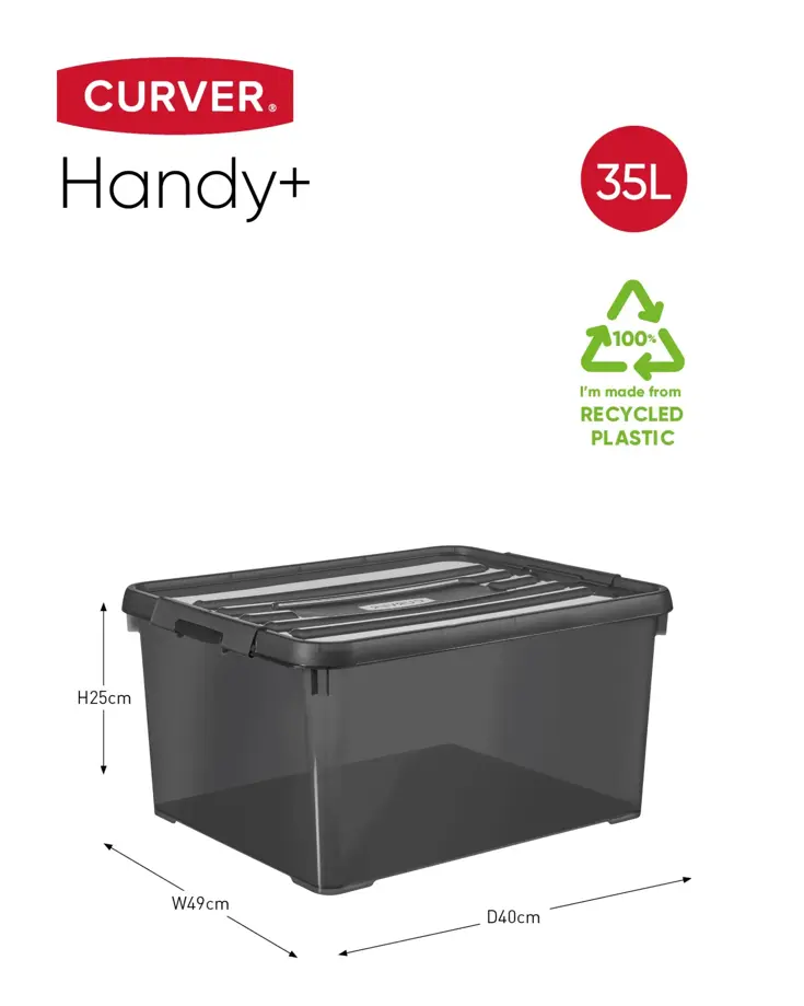 Handy+ Opbergbox - 3 stuks van 35L