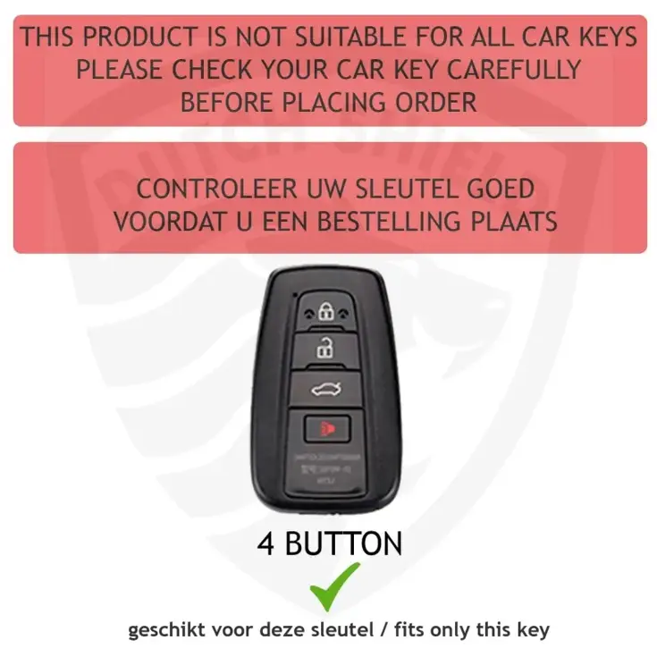 TPU Sleutelhoesje voor Toyota goud B4