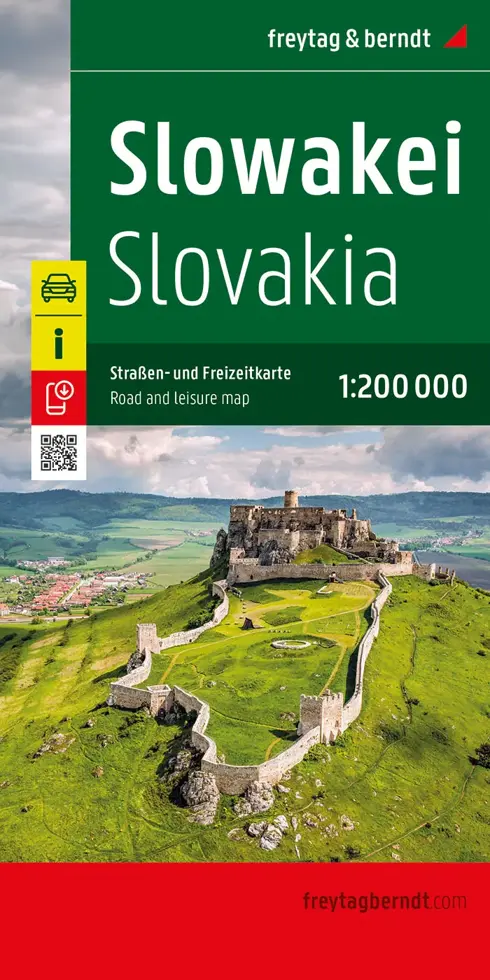 Wegenkaart Slowakije 2-zijdig 1:200.000