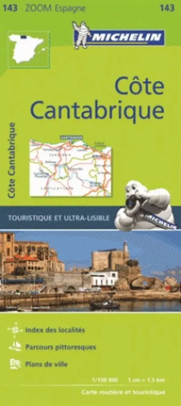 Michelin Zoom Wegenkaart 143 Cote Cantabrique