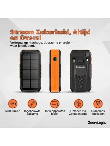 Solar Powerbank Incl. Handslinger 50.000mAh