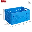 Square - Vouwkrat - 46L blauw - 2-delig