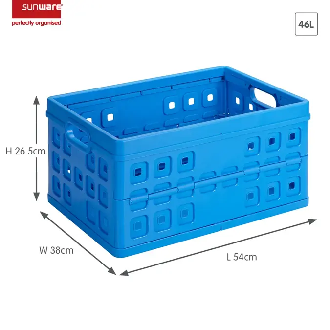 Square - Vouwkrat - 46L blauw - 2-delig