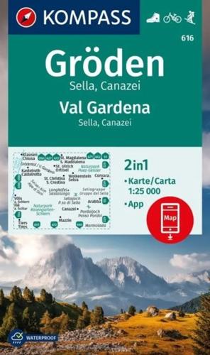 Wandelkaart WK616 Gröden Val Gardena