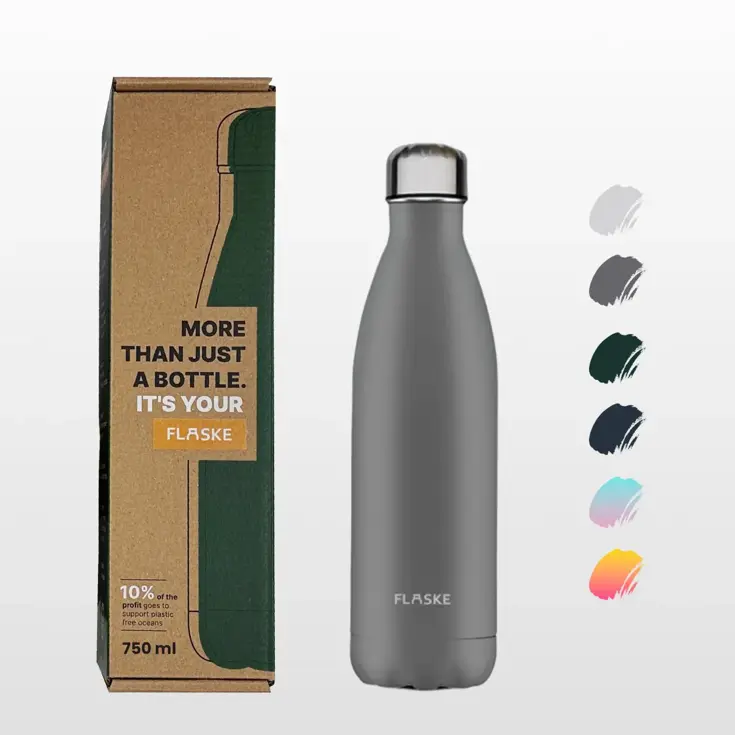 FLASKE 750 ml  RVS Drinkfles