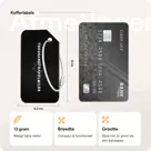 2 Kofferriem + 2 Bagagelabel –4-delig– Zwart