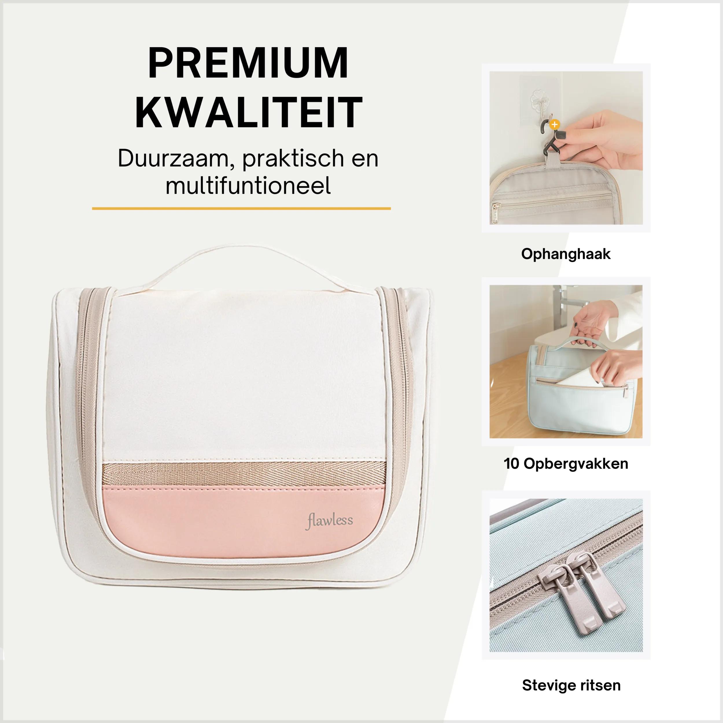 Large Toiletry Bag with Mirror, Hook Inner Pockets Side Pockets, Water Resistant | Transparent Cosmetic Organiser Lots of Compartments | Trip