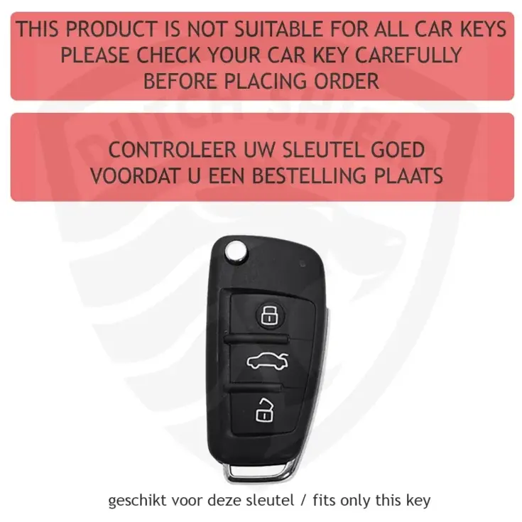 Metalen Sleutelhoesje voor Audi grijs C3