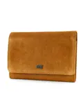 Flappie - Suede overslagportemonne - Leer