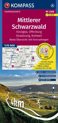 Fietskaart FK 3368 Mittlerer Schwarzwald