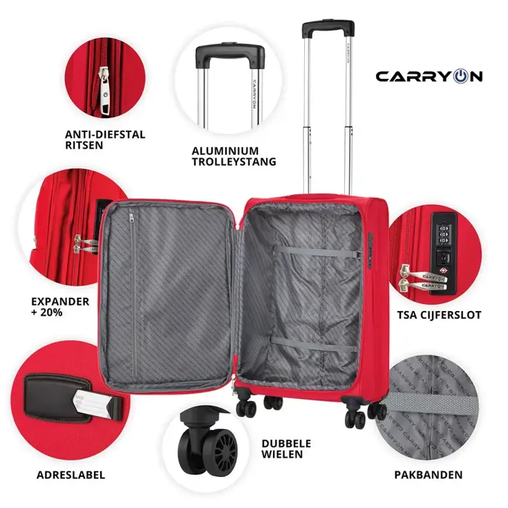 Air Zachte handbagage koffer 55cm