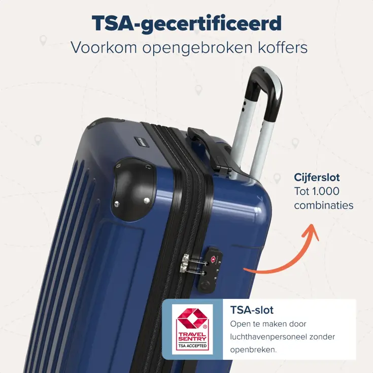 Handbagage Koffer – 45L – Donkerblauw