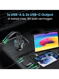 103W Autolader Snellader met 3 USB Poorten
