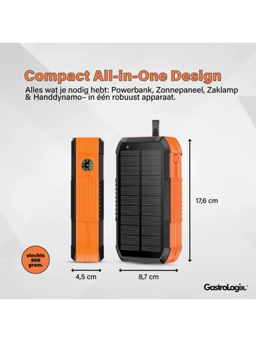 Solar Powerbank Incl. Handslinger 50.000mAh