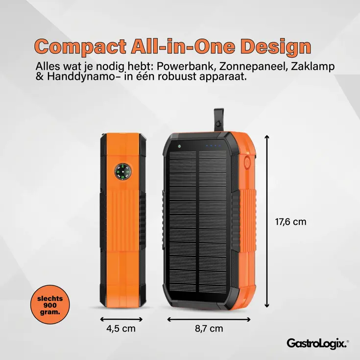 Solar Powerbank Incl. Handslinger 50.000mAh