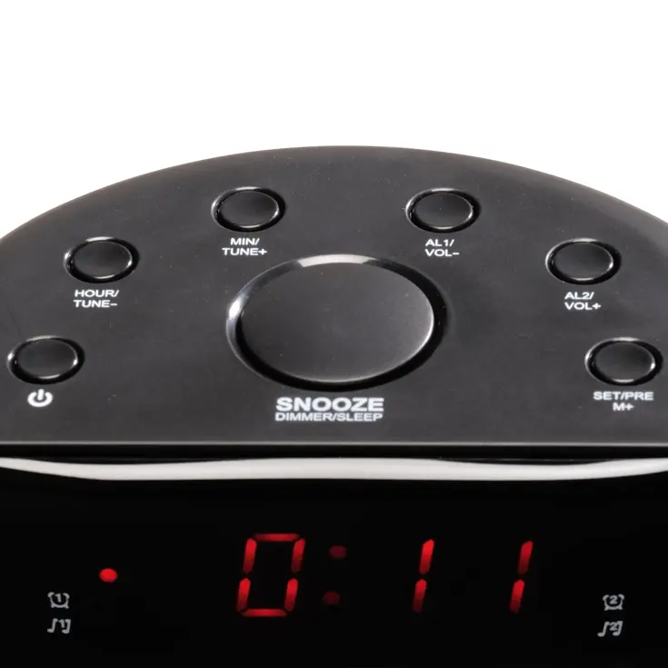 Wekker FM Klokradio Dual alarm Snooze functie