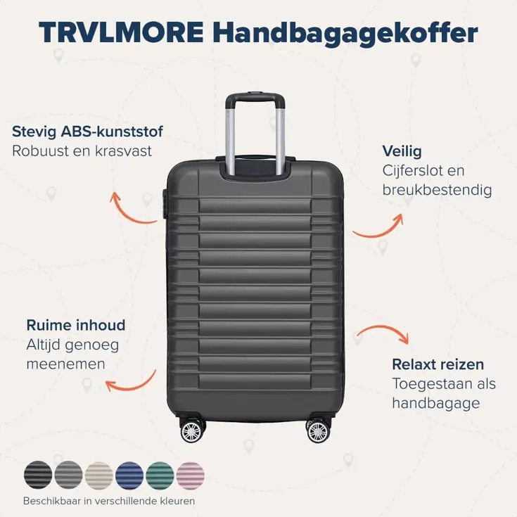TRVLMORE Handbagage Koffer - 38L