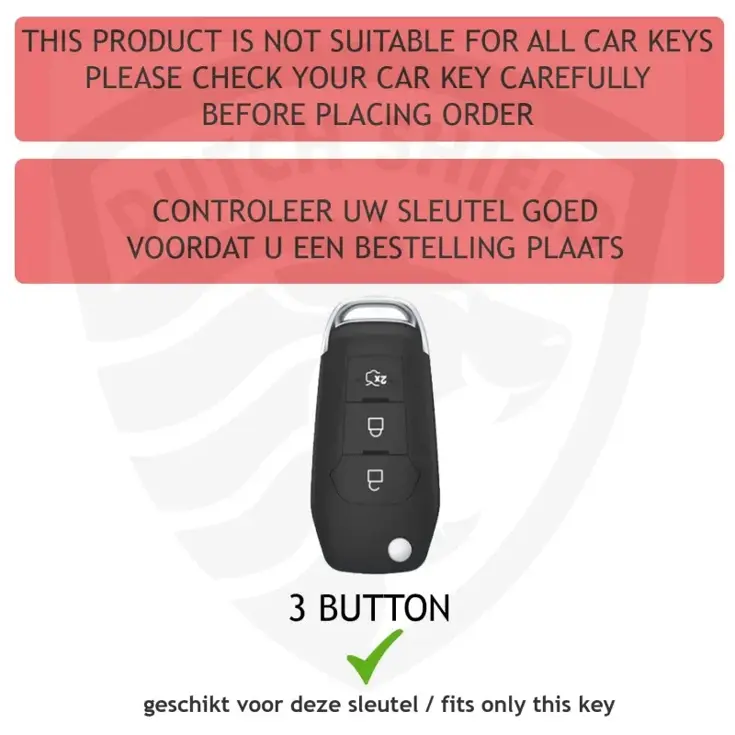 TPU Sleutelhoesje voor Ford zwart F3
