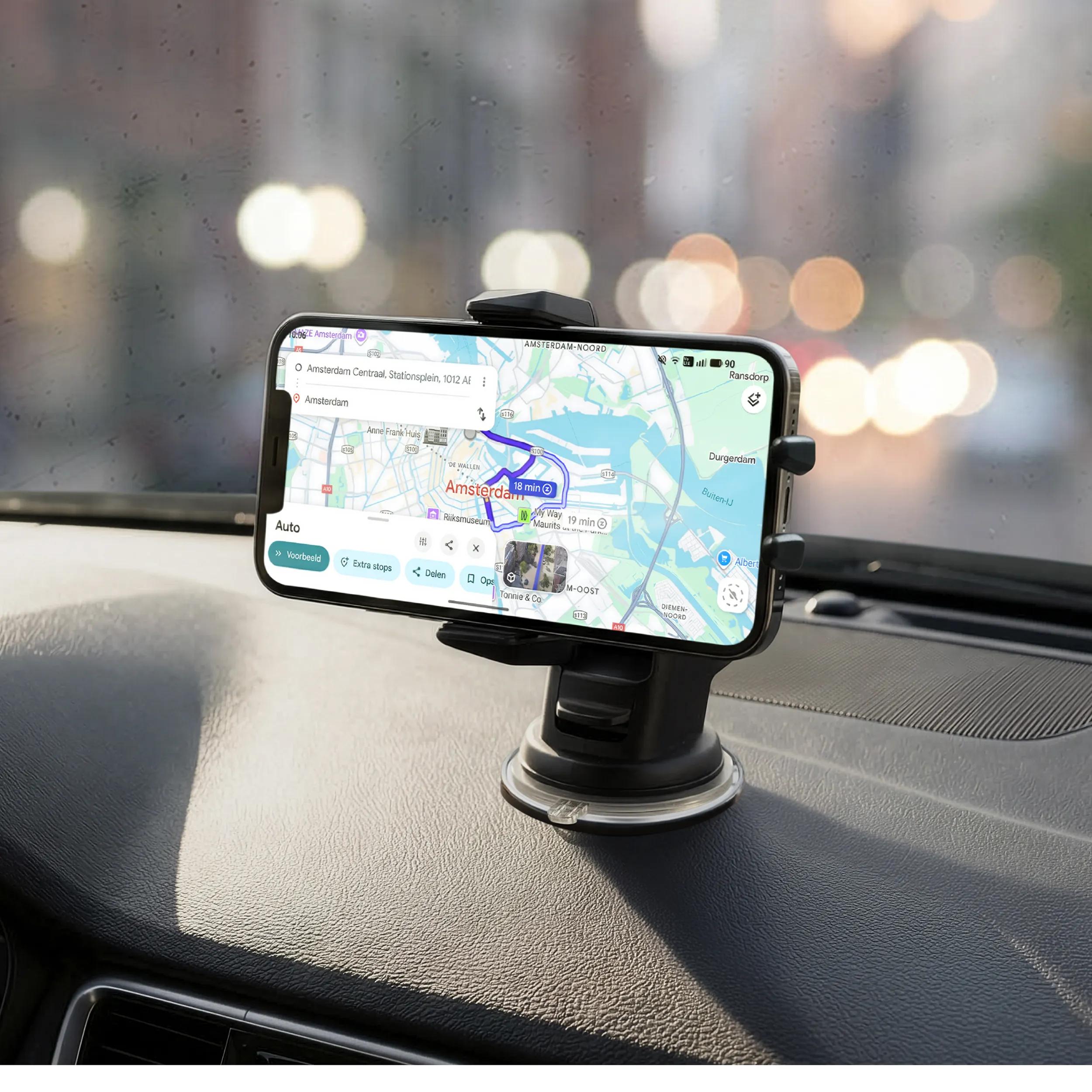 Telefoonhouder Handsfree voor in de auto zuignap voor dashboard