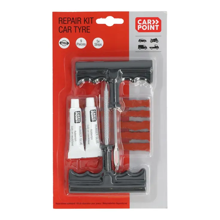 Bandenreparatieset voor tubeless banden 9-delig