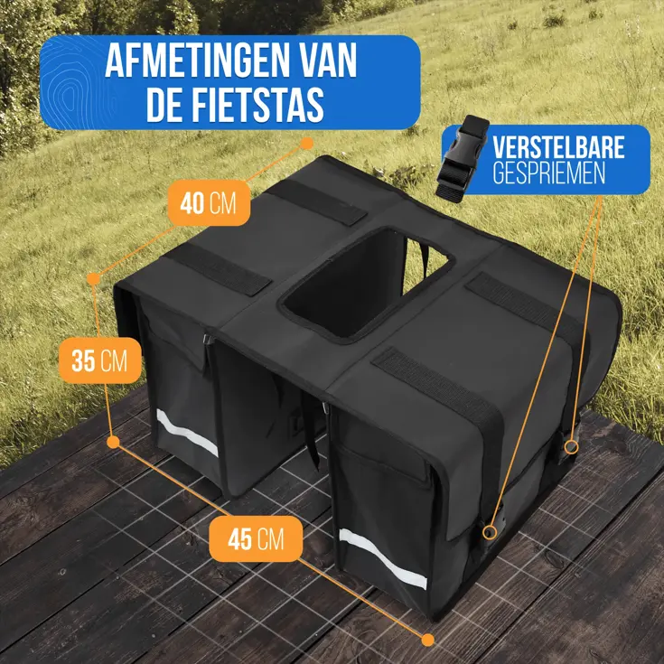 Fietstassen Dubbel Waterdicht - 40L