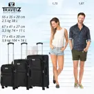 TravelZ Softspinner Kofferset 3-dlg