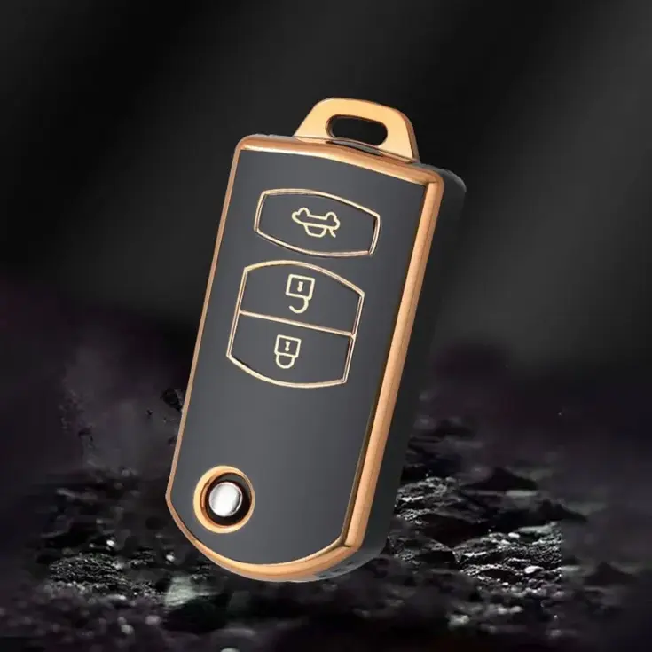 TPU Sleutelhoesje voor Mazda goud C3