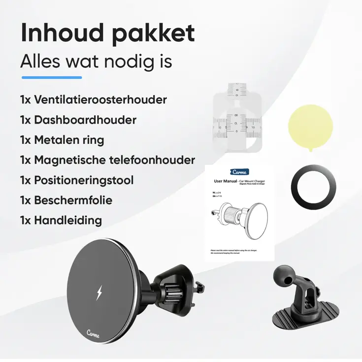 MagSafe Telefoonhouder Auto met Draadloos Opladen