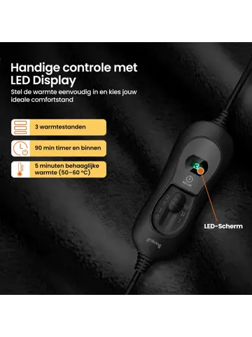 Elektrische Deken Voor Rug en Nek - 90 x 60cm