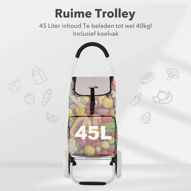 Boodschappentrolley 45L - Koelvak