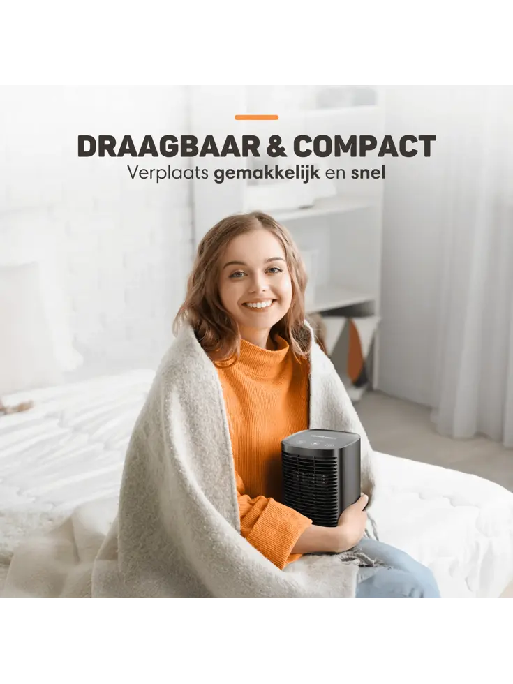 Elektrische Kachel  Zwart- 950W - Ventilatorkachel