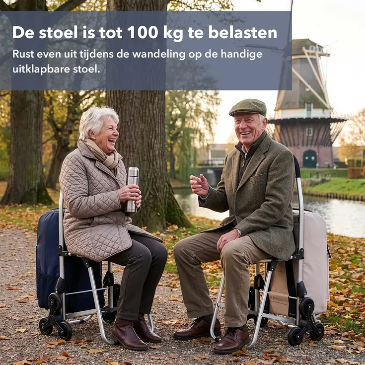 Boodschappentrolley 35L - Trapwielen