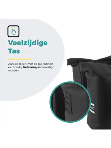 Voltano Dubbele Fietstas Rolltop E-bike Pro