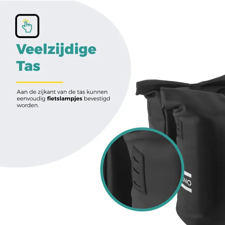 Voltano Dubbele Fietstas Rolltop E-bike Pro