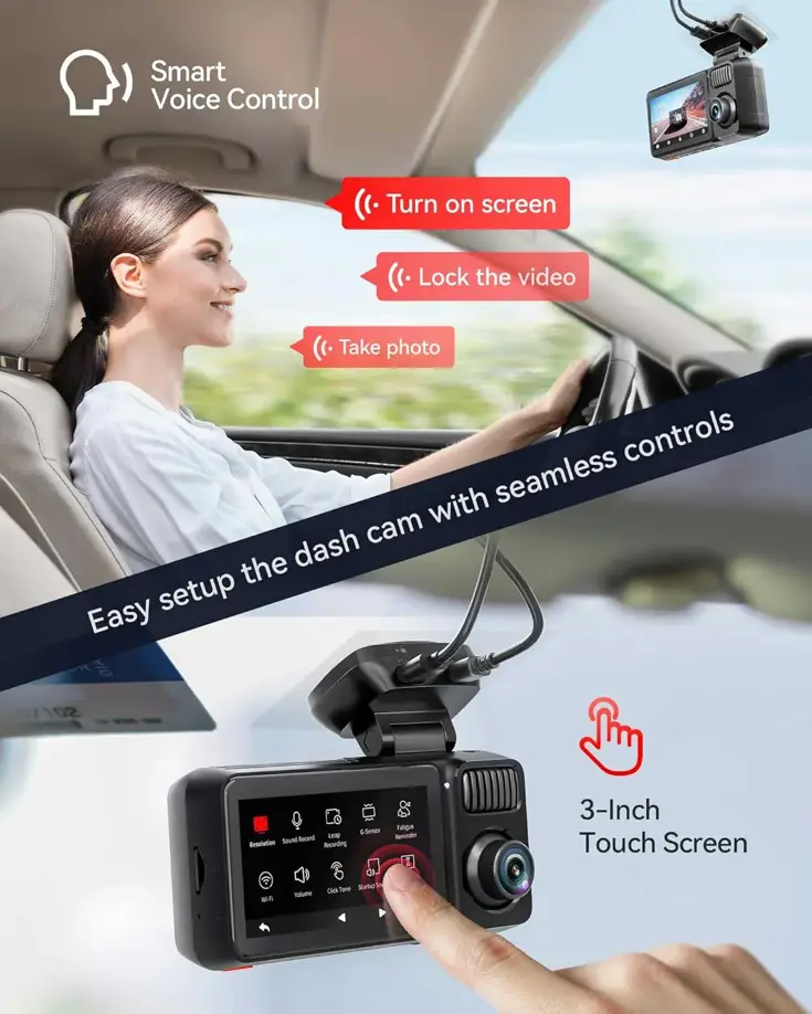 F17 Elite 3CH 4K Wifi GPS 128gb dashcam