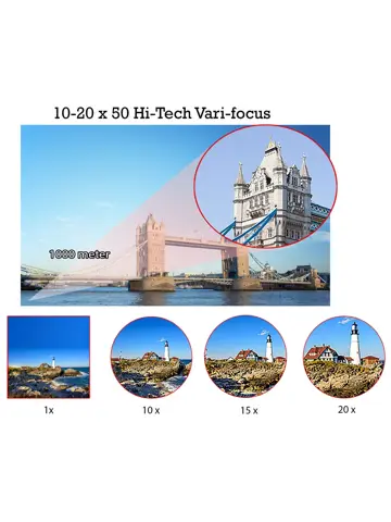 Verrekijker Zoom 10-20 x 50