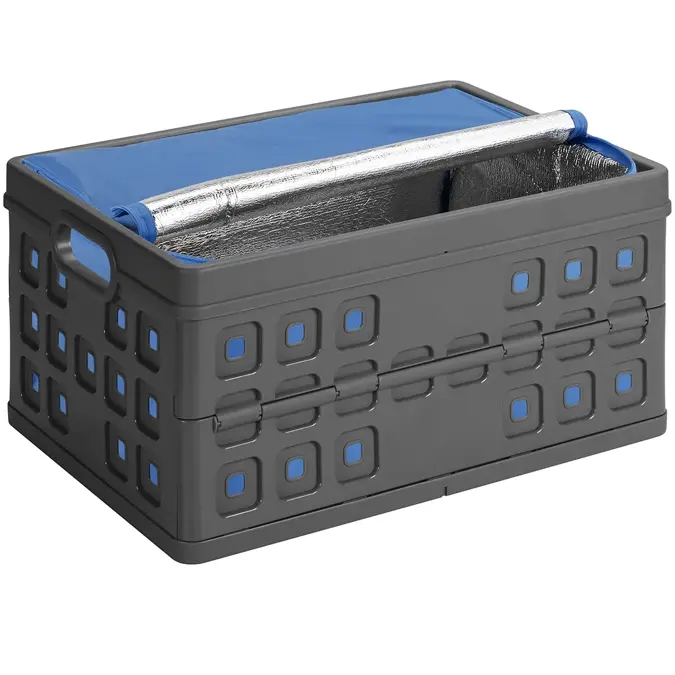 Square - Vouwkrat met koeltas - 46L antraciet