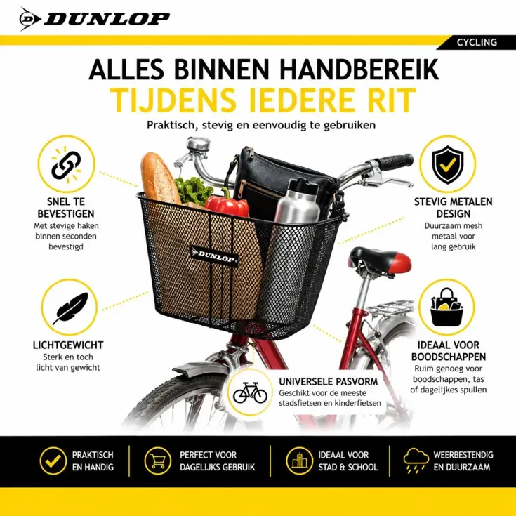 Fietsmand Stuur 22L 34x24,5x26 cm
