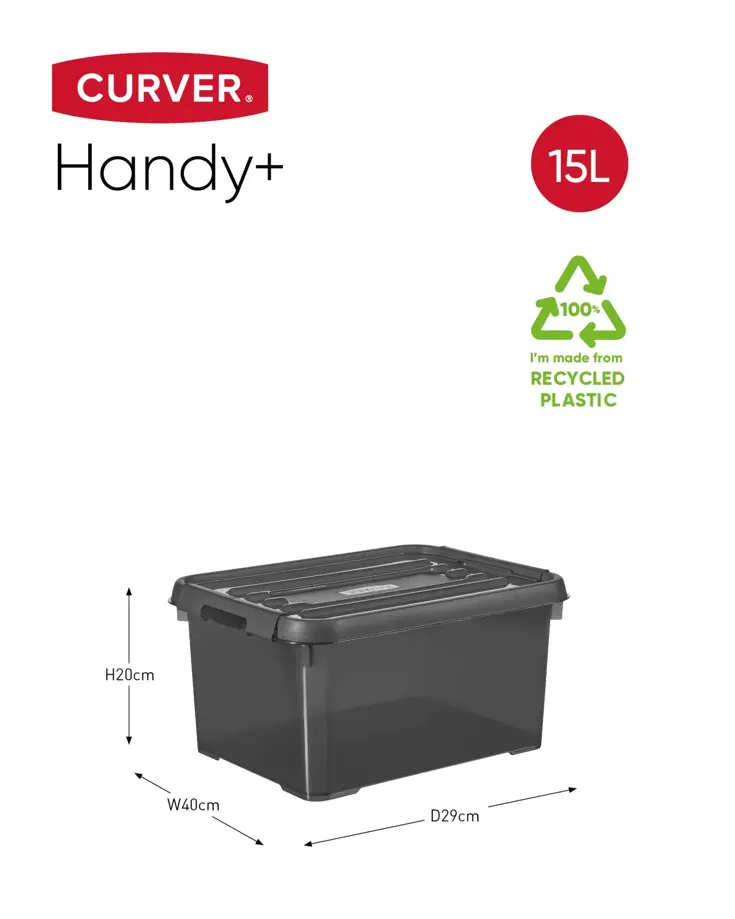Curver Handy+ Opbergbox - 6 stuks van 15L
