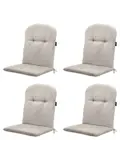Panama - Kuipstoelkussen Hoge rug - Set van 4